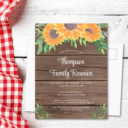 Rustic Sunflower Family Reunion