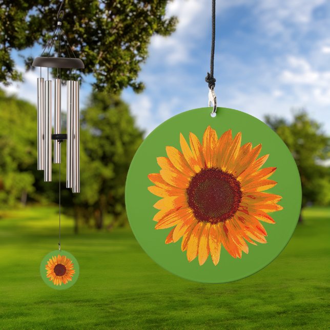 Rustic Sunflower Farm House Charm  Wind Chime (Outdoor)