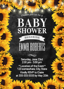 Sunflower Baby Shower Invitations Zazzle