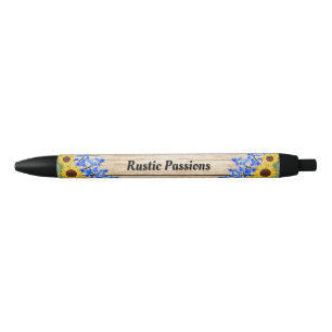 Rustic Sunflower Floral Design Pen