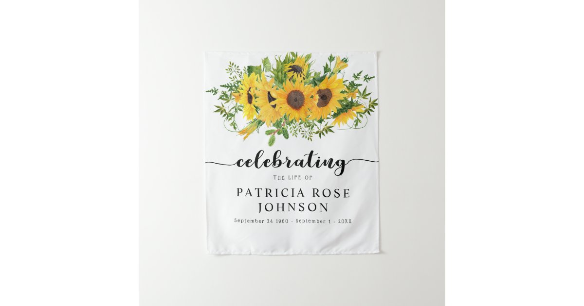 Personalized Celebration Of Life Backdrop