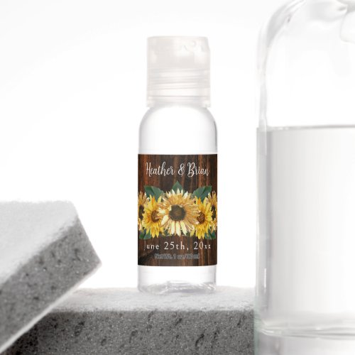 Rustic Sunflower Hand Sanitizer