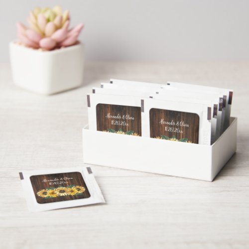 Rustic Sunflower Hand Sanitizer Packet