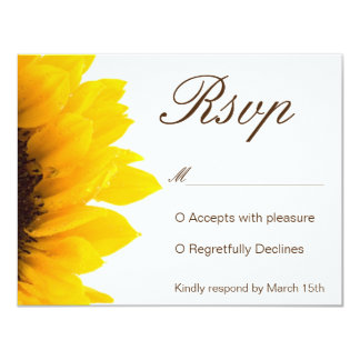 Rustic Sunflower Invitation RSVP