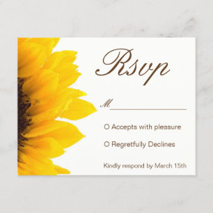 Rustic Sunflower Invitation RSVP