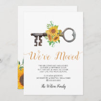Rustic Sunflower Key We Have Moved Moving Announcement