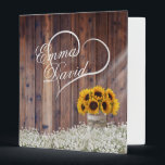 Rustic Sunflower Mason Jar Floral Wedding Album 3 Ring Binder<br><div class="desc">Country Sunflower Mason Jar Rustic Baby's Breath Floral Wedding Album.</div>