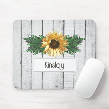 Rustic Sunflower Mouse Pad by Superstarbing at Zazzle