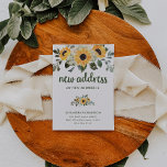 Rustic Sunflower | New Address Moving Announcement