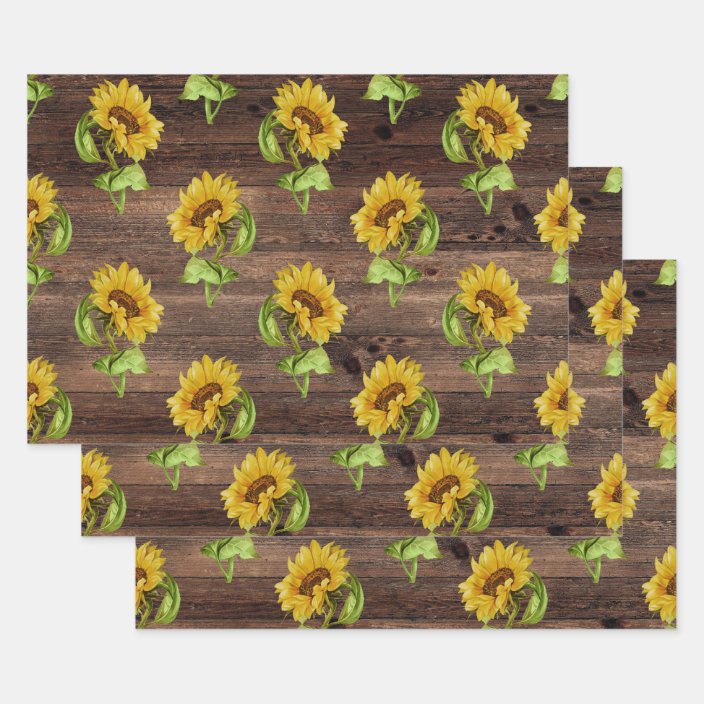 sunflower wrapping paper