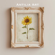 Rustic Sunflower Painting Country Farmhouse Flower