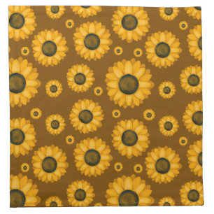 Rustic Sunflower Pattern Cloth Napkin