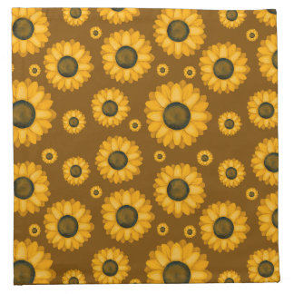 Rustic Sunflower Pattern Cloth Napkin