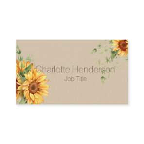 Rustic Sunflower Professional Organizer Business Card