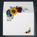 Rustic Sunflower Rose Floral for 5x7 Invitation Envelope<br><div class="desc">Rustic Sunflower Rose Floral for 5x7 Invitation Envelope</div>