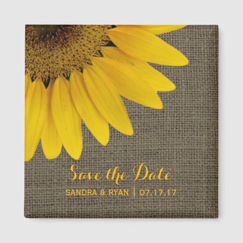 Rustic Sunflower Save the Date