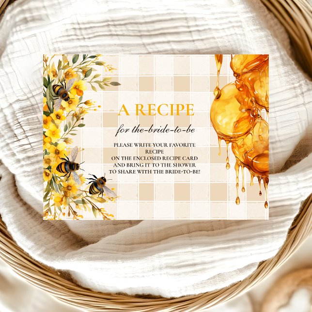  Rustic Sunflower She Found Her Honey Recipe Enclosure Card (Creator Uploaded)