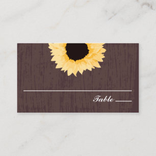 Rustic Sunflower Splendor Wedding Escort Card