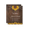Rustic Sunflower String Lights Wedding Invitation