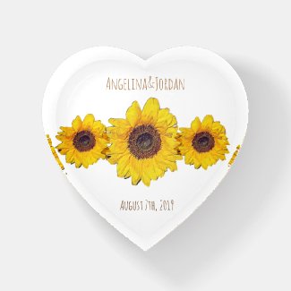 rustic sunflower trio  for weddings