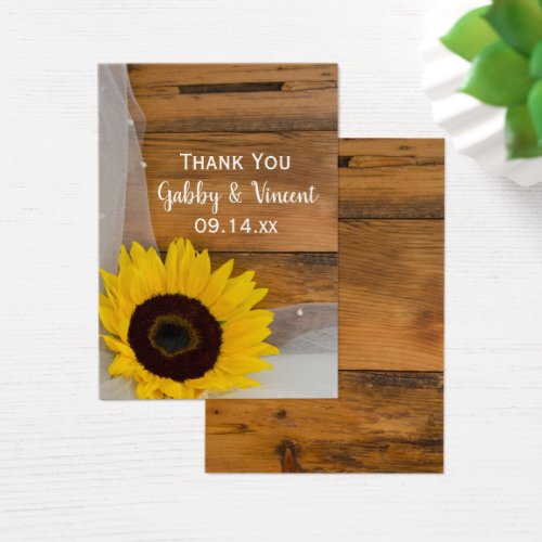 Rustic Sunflower Veil Country Wedding Favor Tags