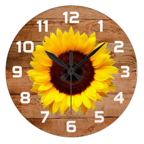 Rustic Sunflower Wall Decor Clocks