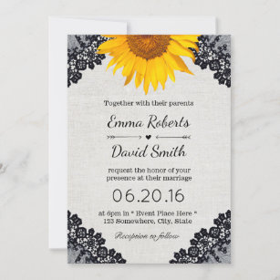 Black and clearance sunflower wedding