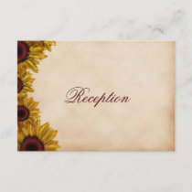 Rustic Sunflower Wedding Enclosure Card