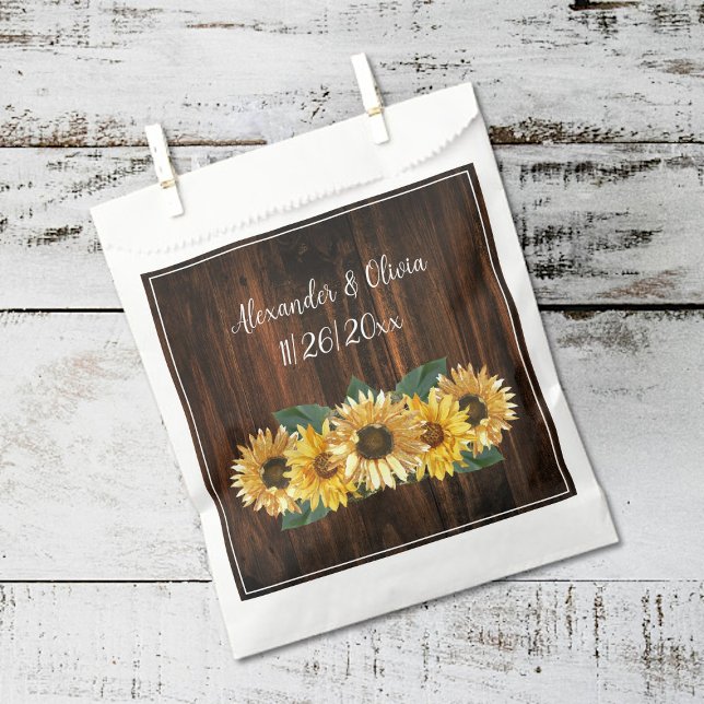 Rustic Sunflower Wedding Favor Bag (Rustic Sunflower Wedding Favor Bags)
