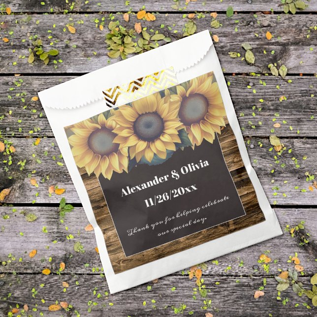 Rustic Sunflower Wedding Favor Bag (Rustic Sunflower Wedding Favor Bags)