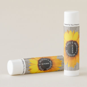 Rustic Sunflower Wedding Favor Lip Balm