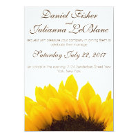 Rustic Sunflower Wedding Invitation