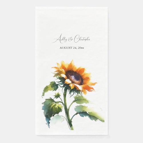 Rustic Sunflower Wedding Napkins