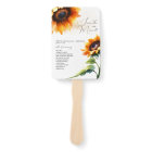 Rustic Sunflower Wedding Program Fan