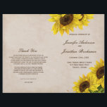 Rustic Sunflower Wedding Programs<br><div class="desc">Rustic Sunflower Wedding Programs.  Designed by Colourful Designs Inc. Copyright 2016</div>