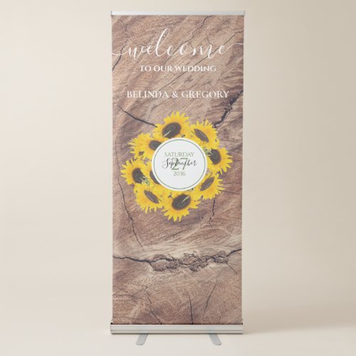 Rustic Sunflower Wedding Welcome Sign