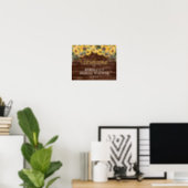 Rustic Sunflower Wood Bridal Shower Welcome Sign (Home Office)