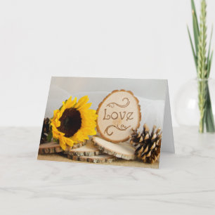 Rustic Sunflower Woodland Bridal Shower Invitation