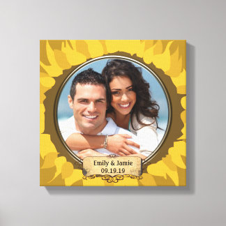 Rustic Sunflower Your Photo Canvas Print