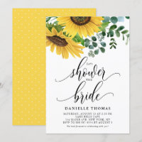 Rustic Sunflowers and Eucalyptus Bridal Shower