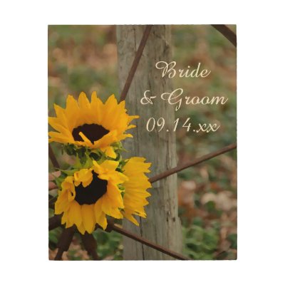 Cowgirl And Sunflowers Country Western Wedding Wood Wall Decor