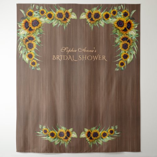 Rustic Sunflowers Bridal Shower Barn Photo Booth Tapestry