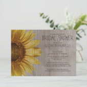 Rustic Sunflowers Bridal Shower Invitations (Standing Front)