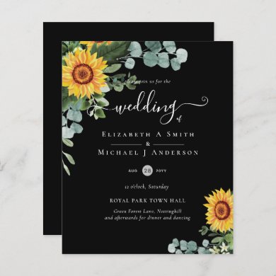 Rustic Sunflowers Eucalyptus Leaves Wedding