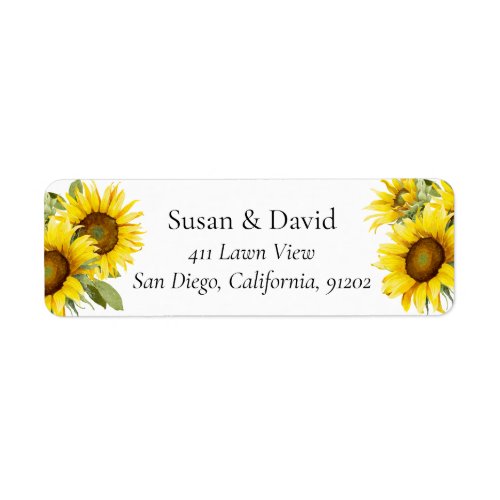 Rustic Sunflowers Farm Address Label