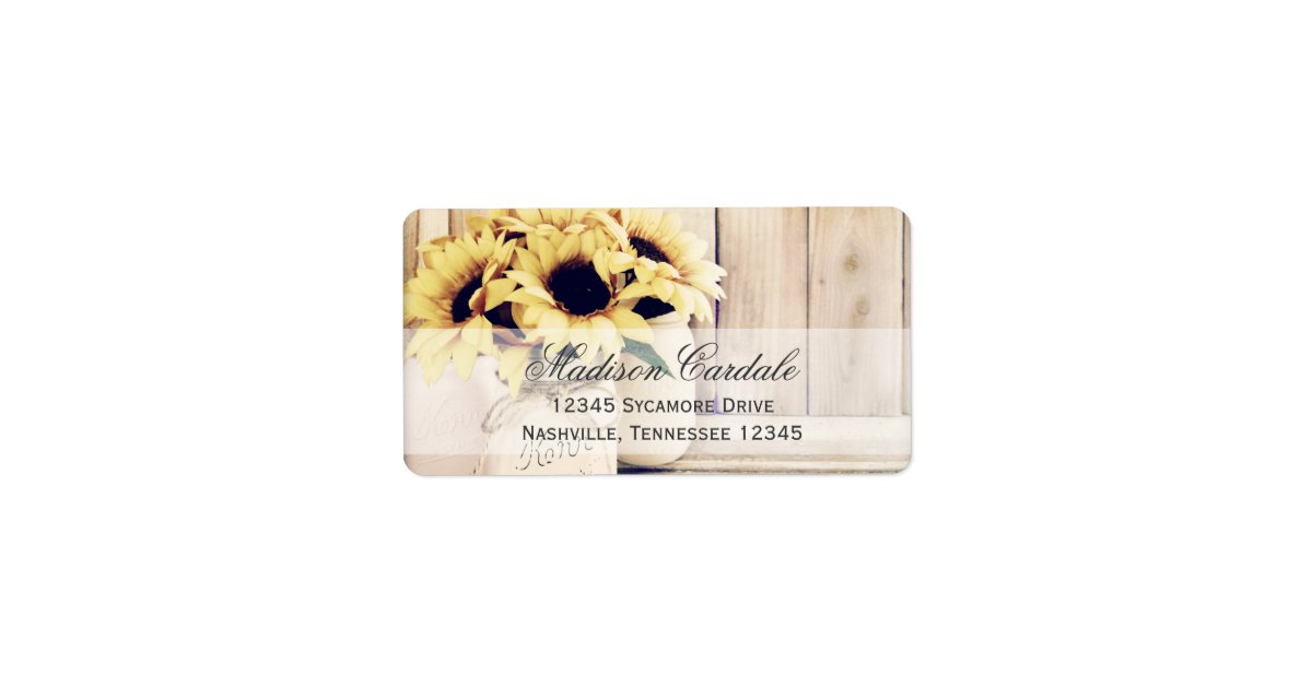 Mason jar return address labels