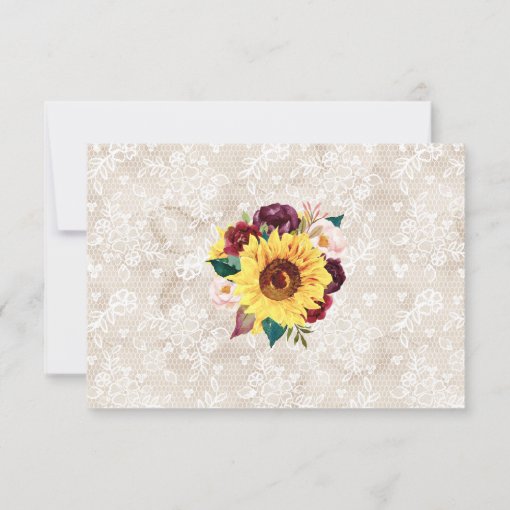 Rustic Sunflowers Mason Jar Wedding Rsvp Zazzle