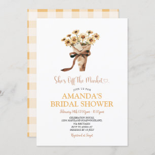 Rustic Sunflowers Off The Market Bridal Shower Invitation