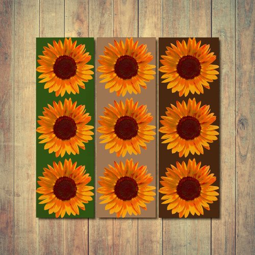 Rustic Sunflowers Pop Art and Tricolor Backgrounds