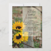 Rustic Sunflowers Quinceanera Party Invitation 